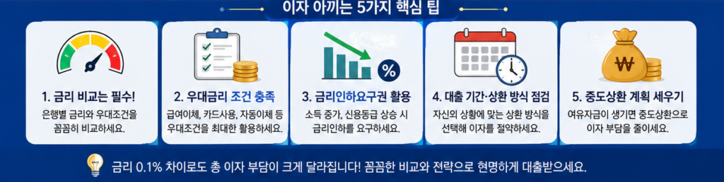 2026 주택담보대출금리비교 은행별 최신 조건 및 이자 아끼는 법 5 주택담보대출금리비교 이자 아끼는 팁