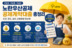 노란우산공제 공제계약대출 조건·금리·신청방법 (2026년 최신) 5 노란우산공제 공제계약대출