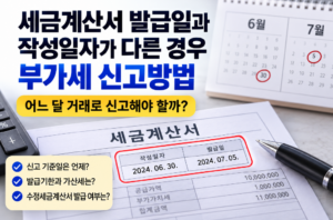 세금계산서 발급일과 작성일자가 다른 경우 부가세 신고방법 2 세금계산서 발급일과 작성일자가 다른 경우 부가세 신고방법