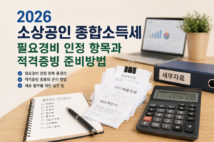 2026 소상공인 종합소득세 필요경비 인정 항목과 적격증빙 준비방법 4 소상공인 종합소득세 필요경비 인정 항목과 적격증빙 준비방법