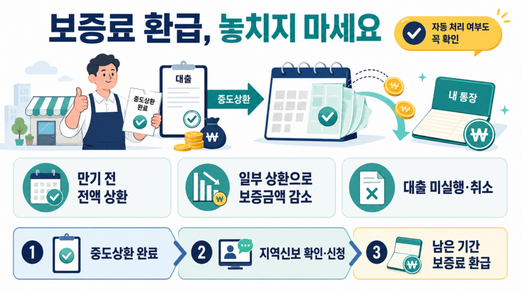 지역신용보증재단 보증료 계산 방법과 보증료 환급·감면 조건 1 지역신용보증재단 보증료 환급 방법 이미지