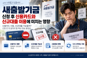2026 새출발기금 신청 후 신용카드와 신규대출 이용에 미치는 영향 1 새출발기금 신청 후 신용카드와 신규대출 이용에 미치는 영향