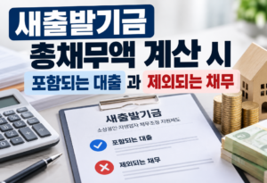 새출발기금 총채무액 계산 시 포함되는 대출과 제외되는 채무 2 새출발기금 총채무액 계산 시 포함되는 대출과 제외되는 채무 안내 이미지 1