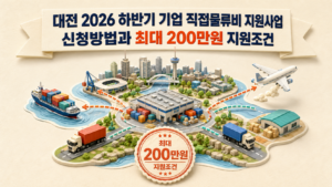 2026 하반기 대전 기업 직접물류비 지원사업 신청방법과 최대 200만원 지원조건 1 하반기 대전 기업 직접물류비 지원사업 신청방법과 최대 200만원 지원조건